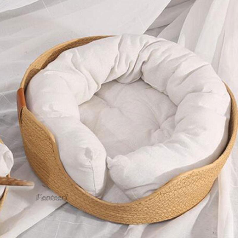 Giường Ngủ Bằng Vải Dệt Đường Kính 45cm Khô Nhanh Thân Thiện Với Môi Trường Bền Bỉ Cho Chó Mèo Cưng