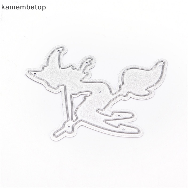 Khuôn Cắt Giấy Kim Loại Hình Phù Thủy Halloween