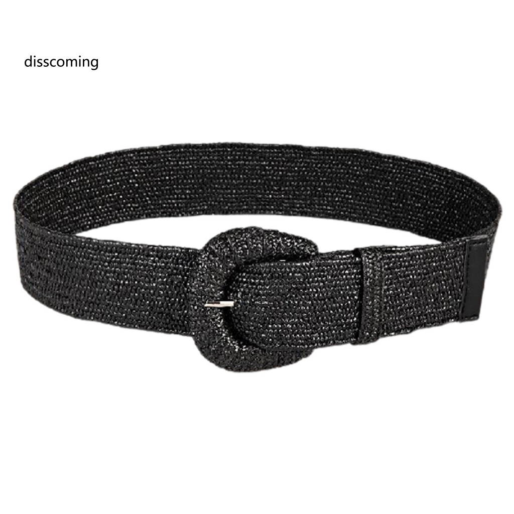 Băng Đô SL SL SL SL SL| Thắt Lưng Đan Rơm Thủ Công Bản Rộng Có Khóa Cài Kiểu Bohemian Thời Trang Mùa Hè Cho Nữ