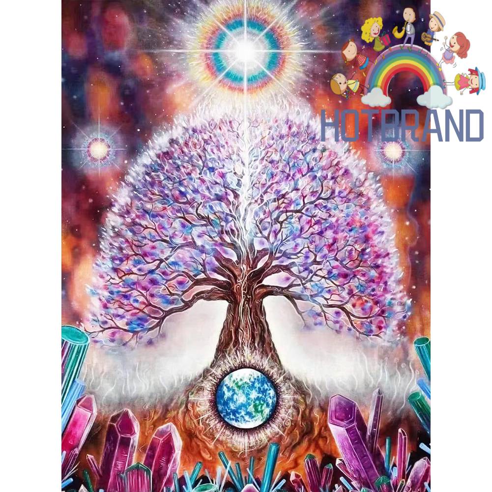 Tranh Đính Đá Kim Cương Toàn Bộ 5D DIY Hình Vẽ Trừu Tượng