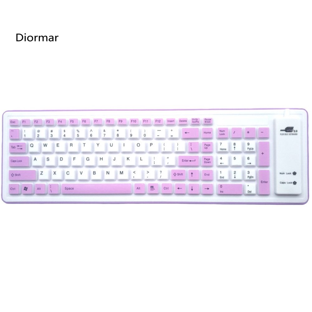 Bàn PhíM Gaming DIO 103 PhíM BằNg Silicon MềM MạI, ChốNg BụI Cho Laptop /