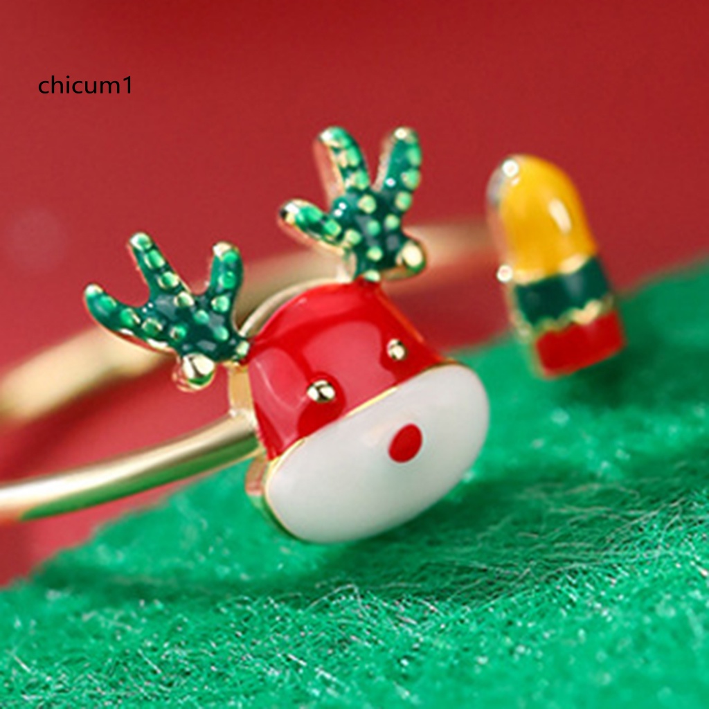 Nhẫn Hở Mạ Vàng Trắng Hình Tuần Lộc Màu Sắc Đẹp Mắt Thích Hợp Làm Quà Tặng Cho Bạn Gái