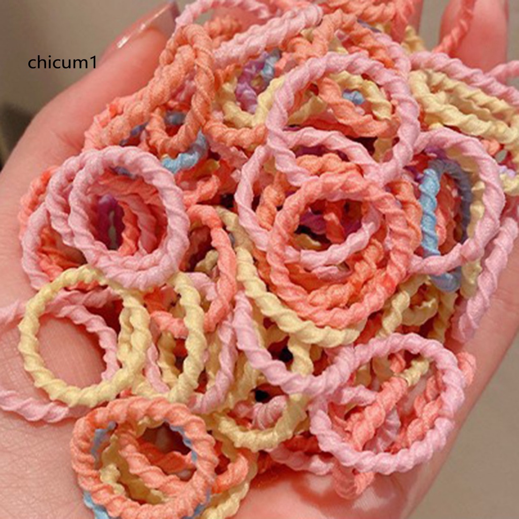 Set 300 Dây Cột Tóc Độ Co Giãn Cao Không Làm Đau Cho Bé Gái