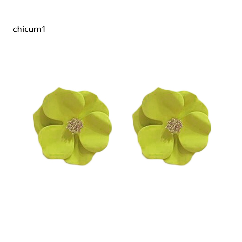 Khuyên Tai Xỏ Lỗ Hình Hoa Nhiều Màu Thời Trang Mùa Hè Cho Nữ