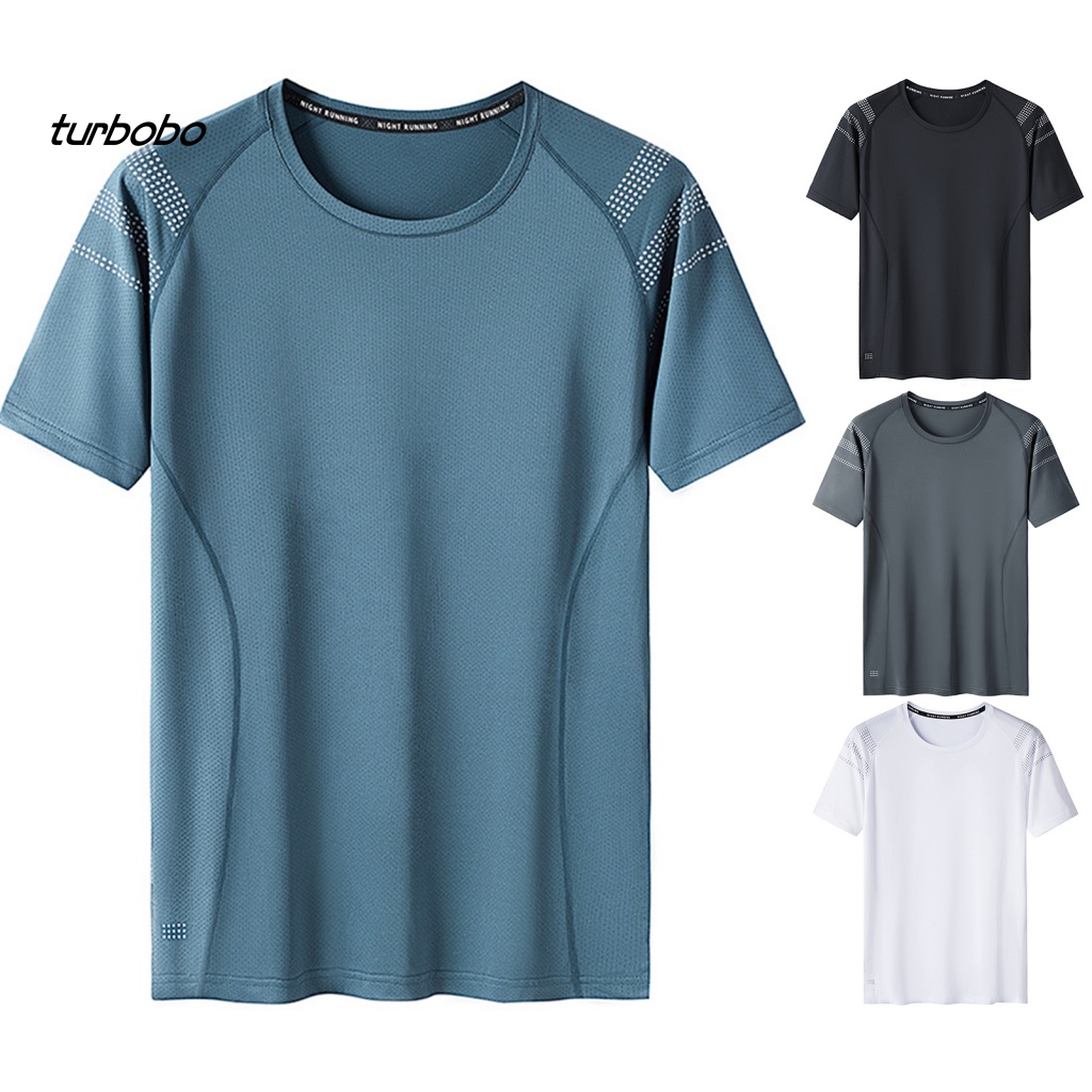 Áo Thun Tay Ngắn Cổ Tròn Màu Trơn Thoáng Khí Thời Trang Mùa Hè Cho Nam