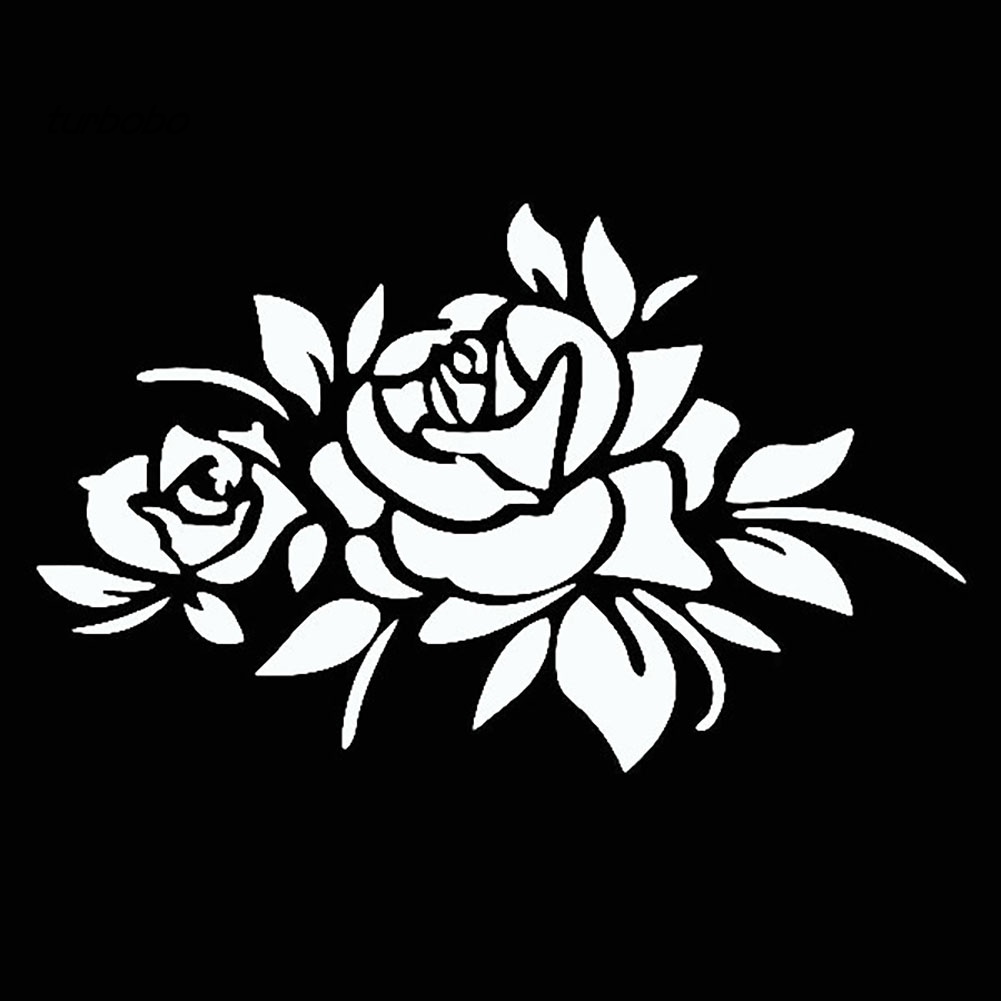 Decal DáN PhảN Quang HọA TiếT Hoa HồNg Trang Trí Thân Xe Hơi