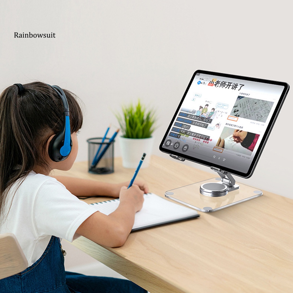 Giá Đỡ Máy Tính Bảng Trong Suốt Chống Trượt Xoay 360 Độ Tiện Dụng