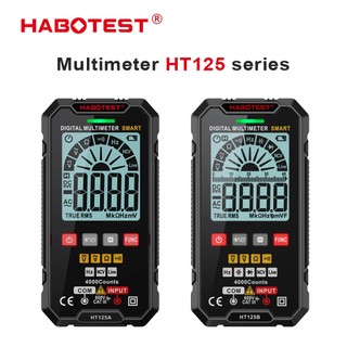 Habotest ht125 đồng hồ vạn năng thông minh kỹ thuật số 4000 đếm 600v ac dc đồng hồ đo điện áp ture rms ncv máy kiểm tra ohm điện dung hz multitester