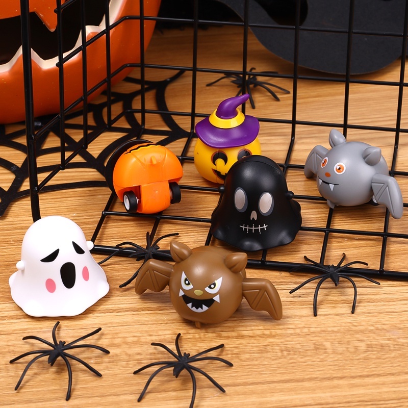 Đồ Chơi Xe Hơi / Xe Hơi Bằng Nhựa ABS Họa Tiết Hoạt Hình Ma Bí Ngô Dơi Halloween Vui Nhộn Làm Quà Tặng Cho Bé