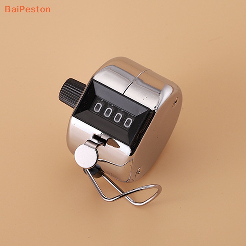 Máy Đếm Số 4 Chữ Số Mini Bằng Kim Loại Không Gỉ Mạ Chrome 0000 Đến 9999