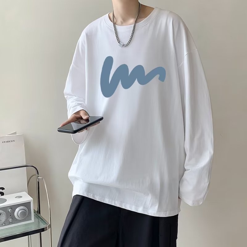 Áo Thun Tay Dài Cổ Tròn Màu Đen In Họa Tiết Đường Kẻ Phong Cách Mỹ Thời Trang Mùa Hè Cho Nam Và Nữ