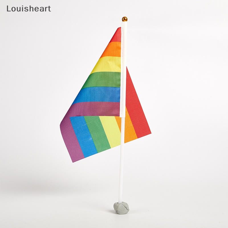 Louisheart Set 10 Lá Cờ Mini In Hình Gay Pride Dễ Dàng Giữ Lá Cờ Đi Mưa Mini Parade TFG