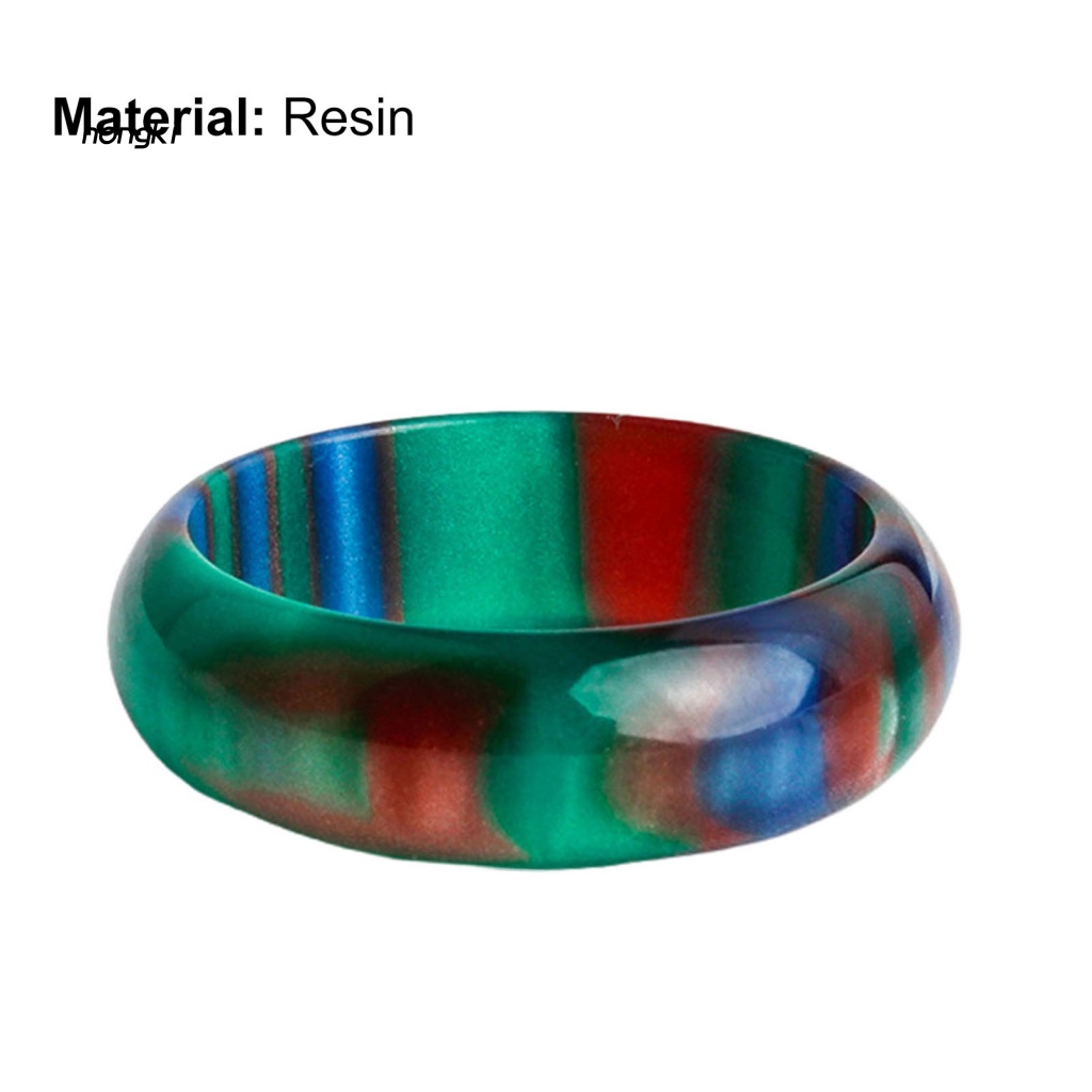 Nhẫn Đeo Tay Bằng Nhựa Resin Trơn Mịn Nhiều Màu Sắc Cho Nữ