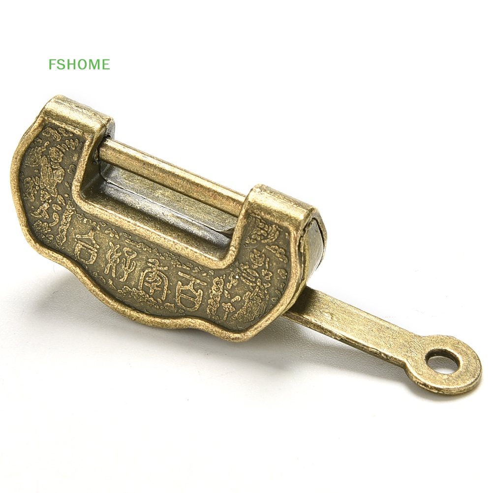 Phụ Kiện Chuyên Dụng Dành Cho FSHOME Ổ Khóa / Chìa Khóa Bằng Đồng Thau Chạm Khắc Cổ Điển Phong Cách Trung Hoa