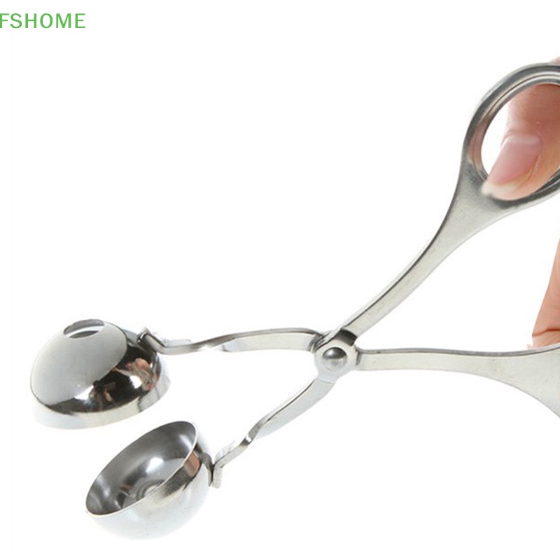 Khuôn Làm Thịt Viên / Kem Viên Bằng Thép Không Gỉ Thiết Kế Có Lỗ Tiện Dụng Cho Nhà Bếp