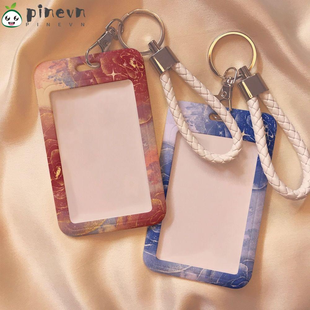 PINEVN Ví Đựng Thẻ Bằng Nhựa Họa Tiết Hoạt Hình Dễ Thương Cho Nam Và Nữ