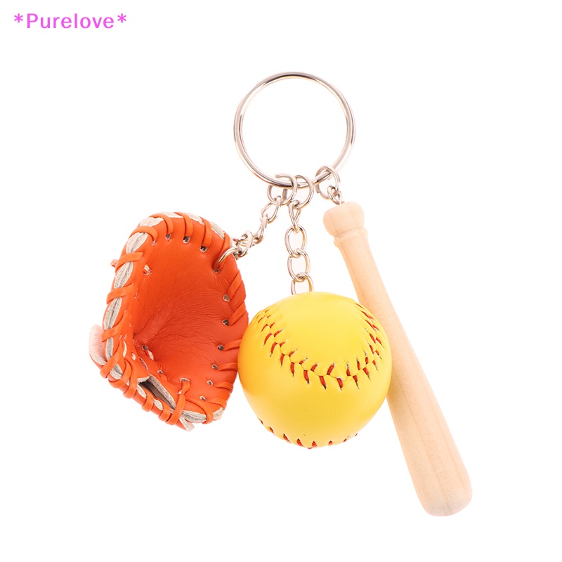Móc Khóa Hình Găng Tay Bóng Chày Bằng PU 3D Nhiều Màu Sắc Dành Cho Nam Và Nữ Mới