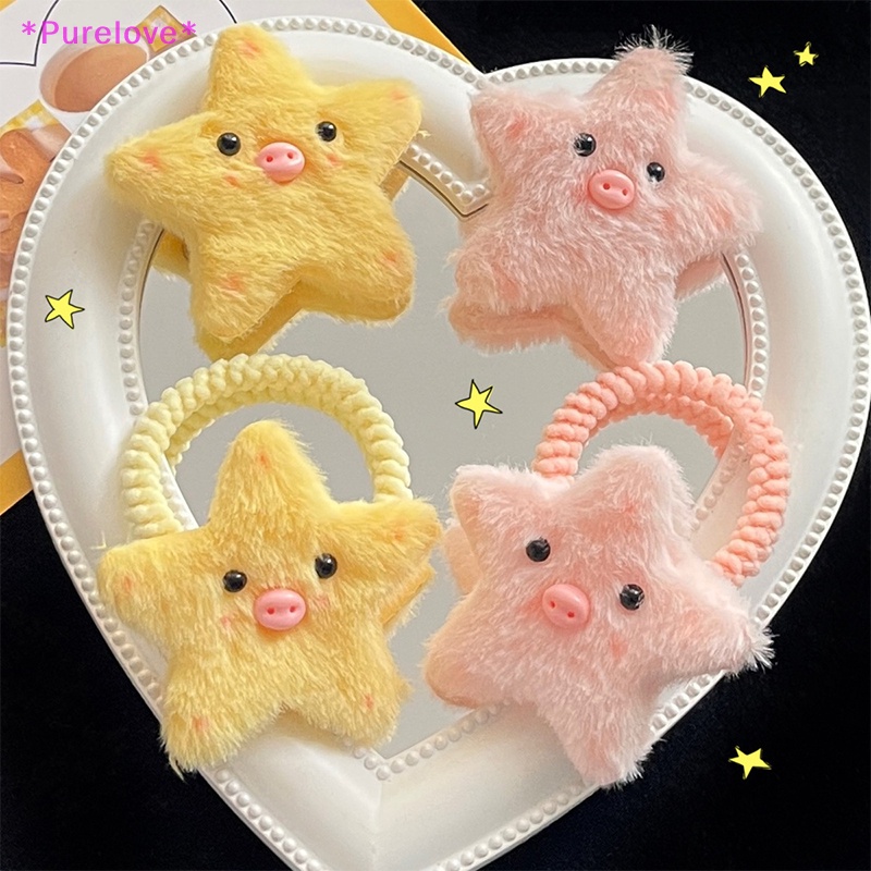 Kẹp Tóc Hình Ngôi Sao Phối Lông Xù Đáng Yêu Cho Bé Gái Mới