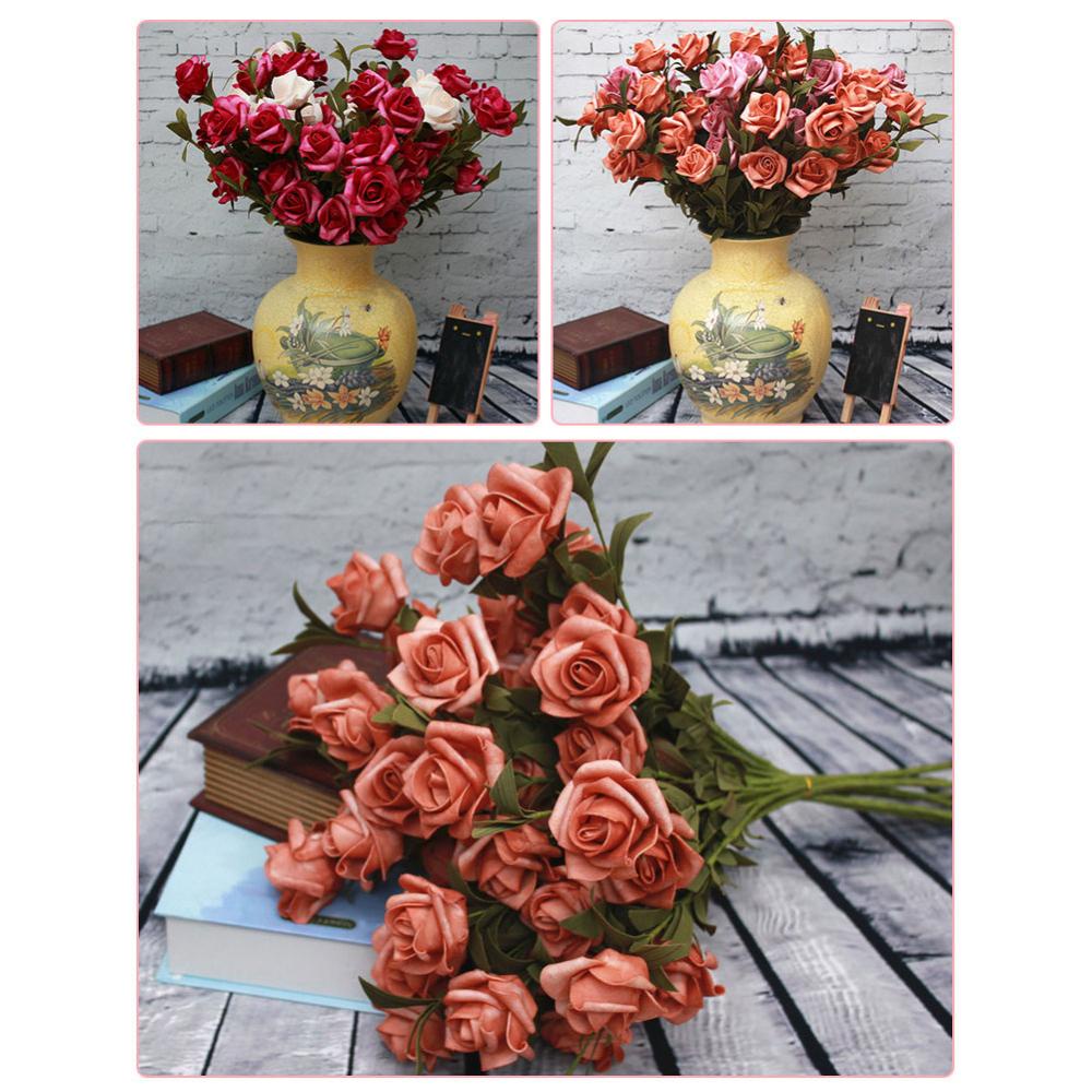 1 Bó 5 Hoa Mẫu Đơn Giả Bằng Lụa Trang Trí Phòng Khách Q2U2