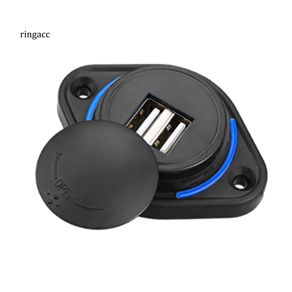 Ổ Cắm Sạc Hai Cổng USB RGA 31A 12-24V Cho Xe Hơi / Tàu Thuyền