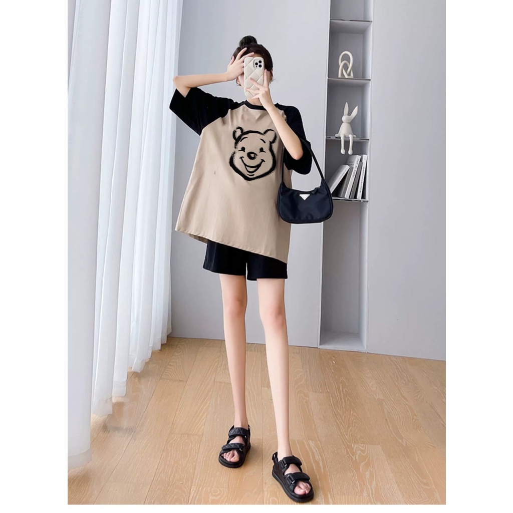 YHTN đồ bầu bộ bầu mùa hè xinh dễ thương bigsize Thời trang đồ bầu mặc nhà