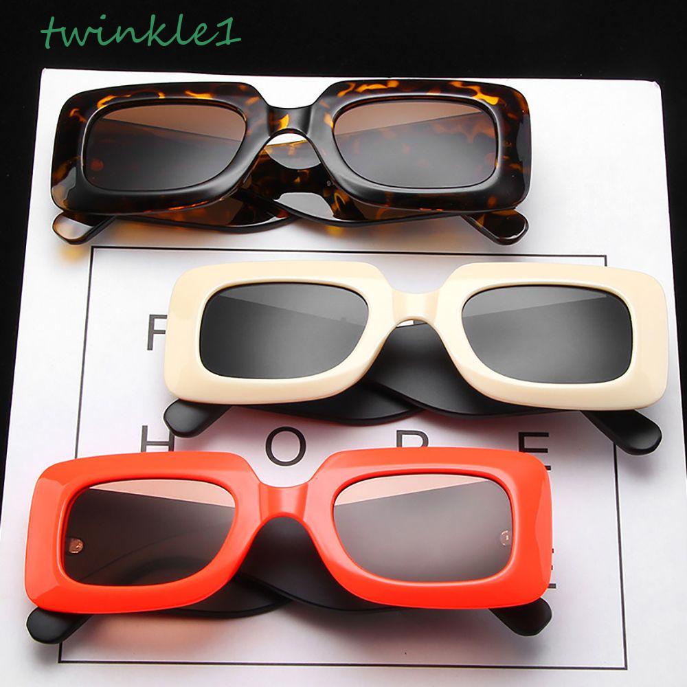 TWINKLE Kính Mát Gọng Vuông Lớn Chống Bức Xạ Chống Bức Xạ Phong Cách Hàn Quốc Cho Nữ