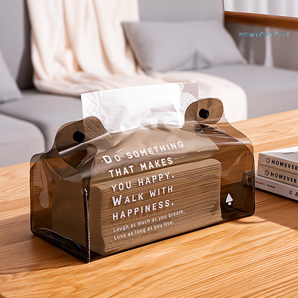 Hộp Đựng Khăn Giấy Bằng PVC Không Thấm Nước Có Thể Gấp Gọn Cho Phòng Khách