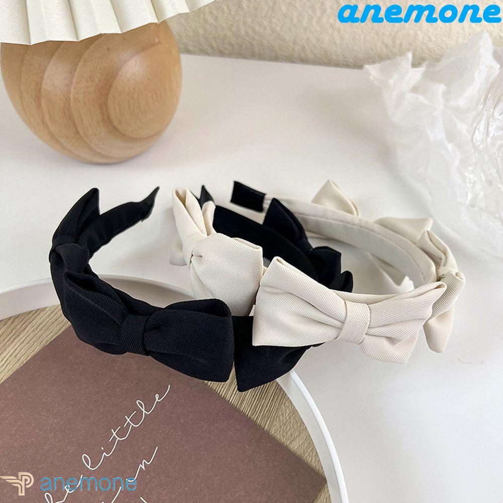 ANEMONE Băng Đô Nơ Cài Tóc Rửa Mặt Trang Điểm Tiệc Tùng Thời Trang Phong Cách Hàn Quốc