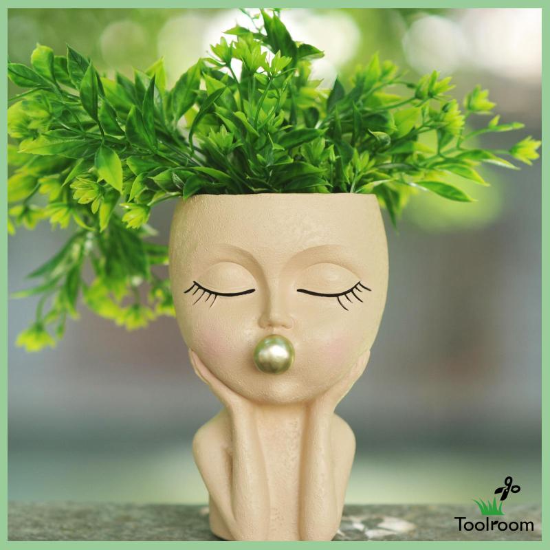 Chậu Trồng Cây Hình Mặt Cười Dễ Thương Có Lỗ Thoát Nước Tiện Dụng Trang Trí Nhà Cửa / Sân Vườn