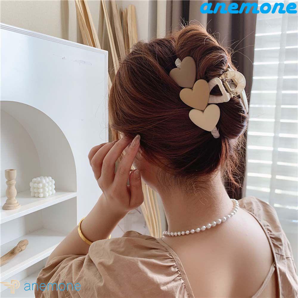 ANEMONE Kẹp TóC HìNh TráI Tim ĐíNh Kim Cương Giả ThờI Trang Cho Nữ