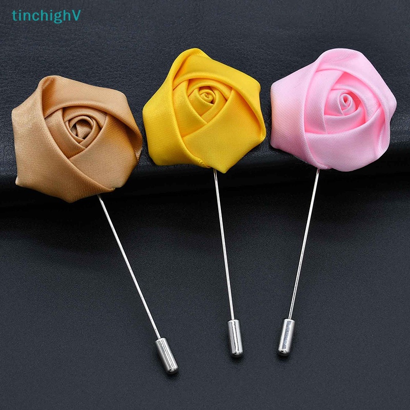 [TinchighV] Ghim Cài Áo Hình Hoa Hồng Lụa Boutonniere Đám Cưới Cho Nam [Mới]