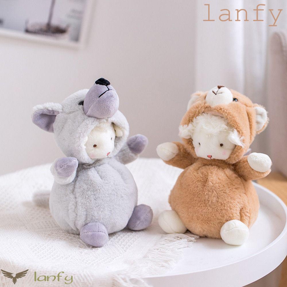 LANFY Thú Nhồi Bông Hình Chú Cừu Mềm Mại Trang Trí Tiệc Cưới