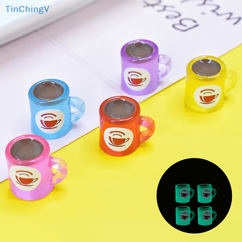 Bộ 5 Cốc Cà Phê Mini Bằng Nhựa Phát Quang Hình Hoạt Hình