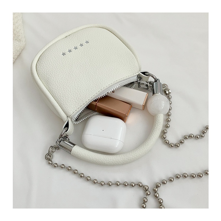 Túi Đeo Chéo Mini Phối Dây Đeo Sợi Xích Thời Trang Sang Trọng Cho Nữ