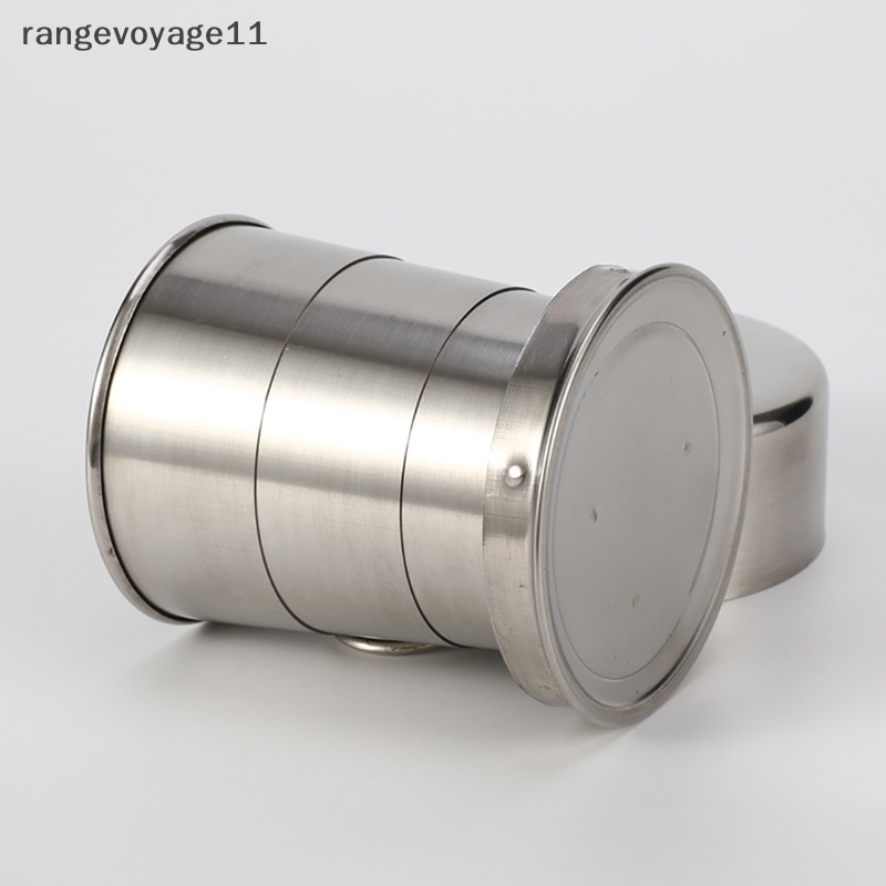 Cốc Bằng Thép Không Gỉ Có Thể Gấp Lại Kèm Móc Khóa Tiện Dụng