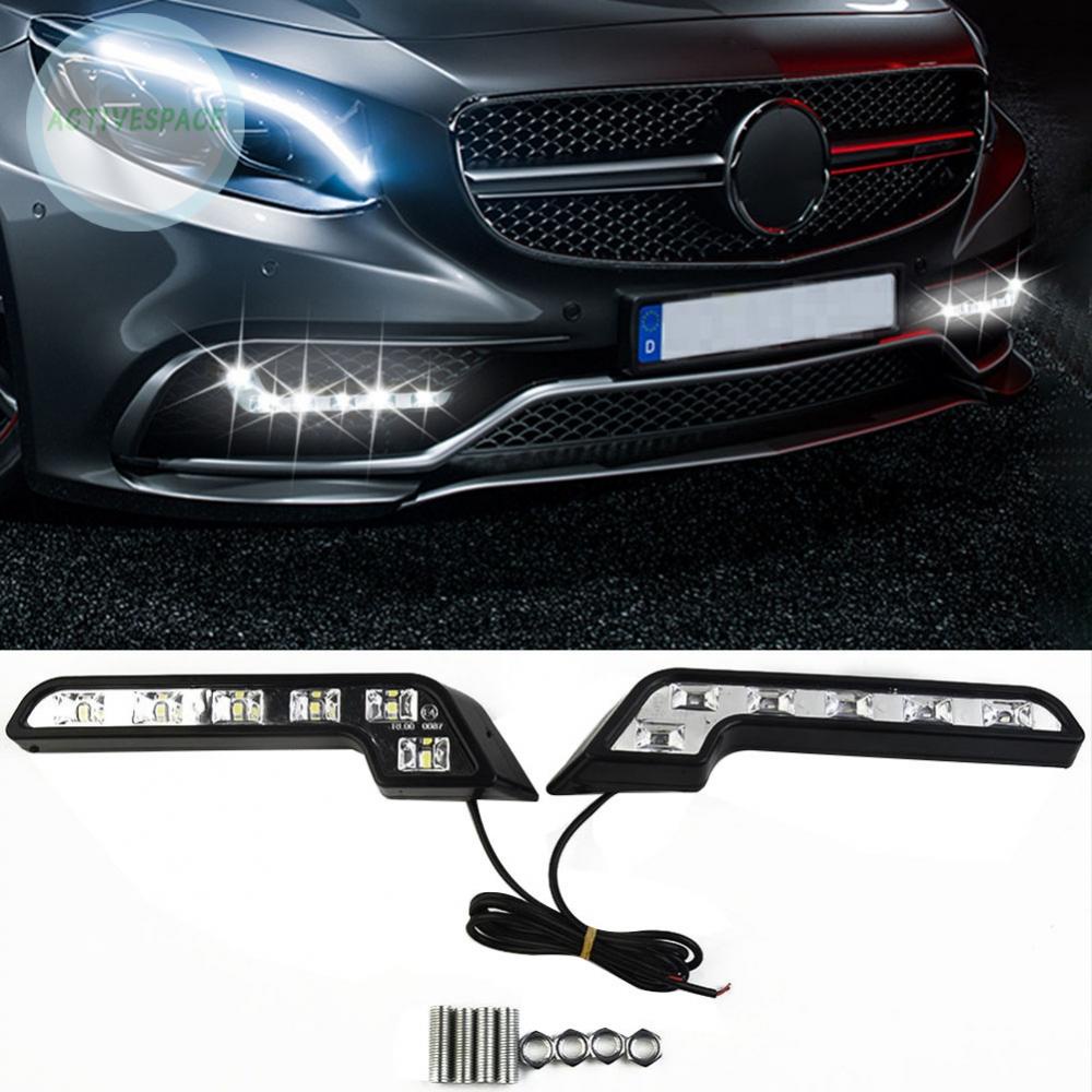 ⚡READYSTOCK⚡Daytime Running Ligh Driving Fog LampL-Shaped Super White ABS Plastics