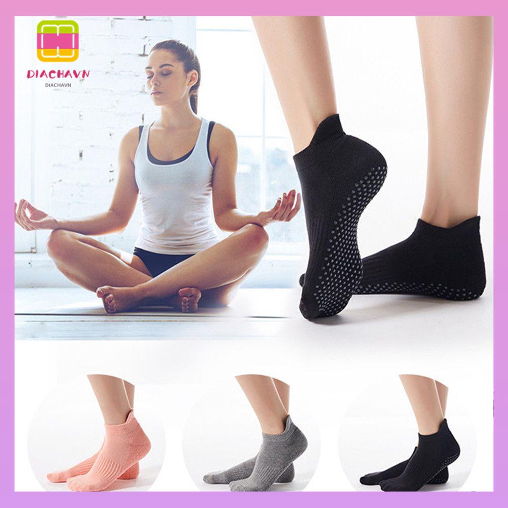 DIACHAVN Vớ Tập Yoga / Pilates Chống Trượt Có Đệm Tay Cầm Dành Cho Nam Và Nữ