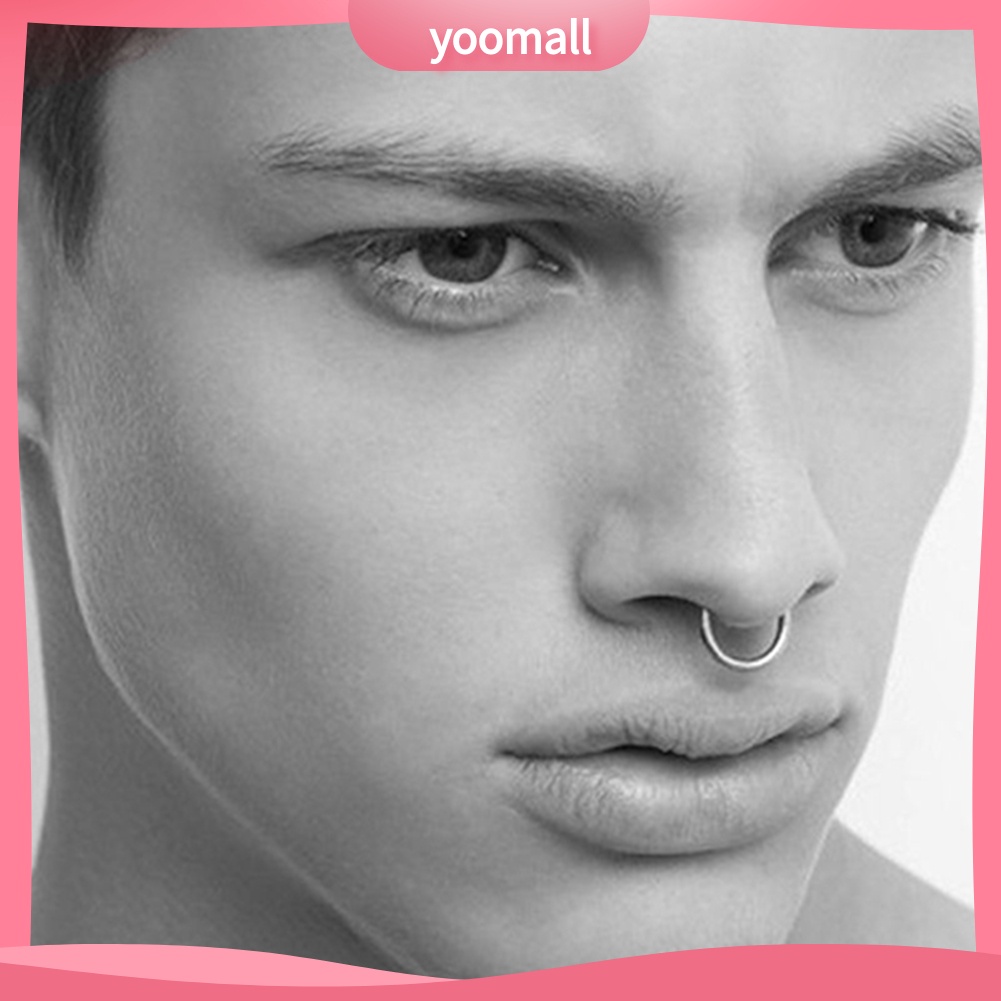 1 Khuyên Mũi / Môi Bằng Thép Không Gỉ 16G 14G