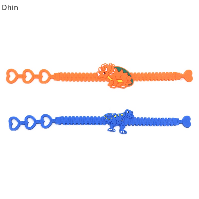 [Dhin] 1pcs Dinosaur Party Rubber Bracelet Baby Shower Tropical Birthday Party Decorations Kids Gifts Safari Jungle Party Decoration COD
