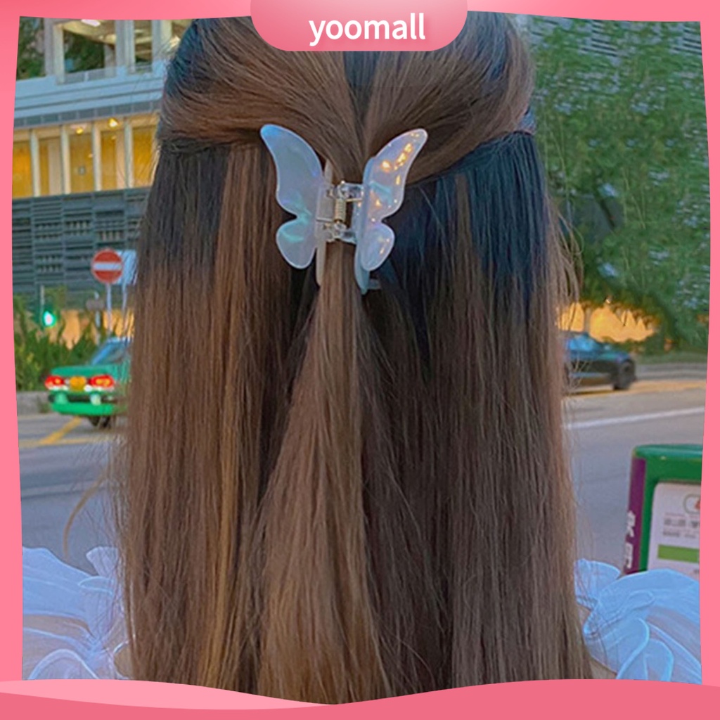 Kẹp Tóc Càng Cua Hình Bướm Màu Sắc Gradient Axit Acetic Ngọt Ngào Ổn Định