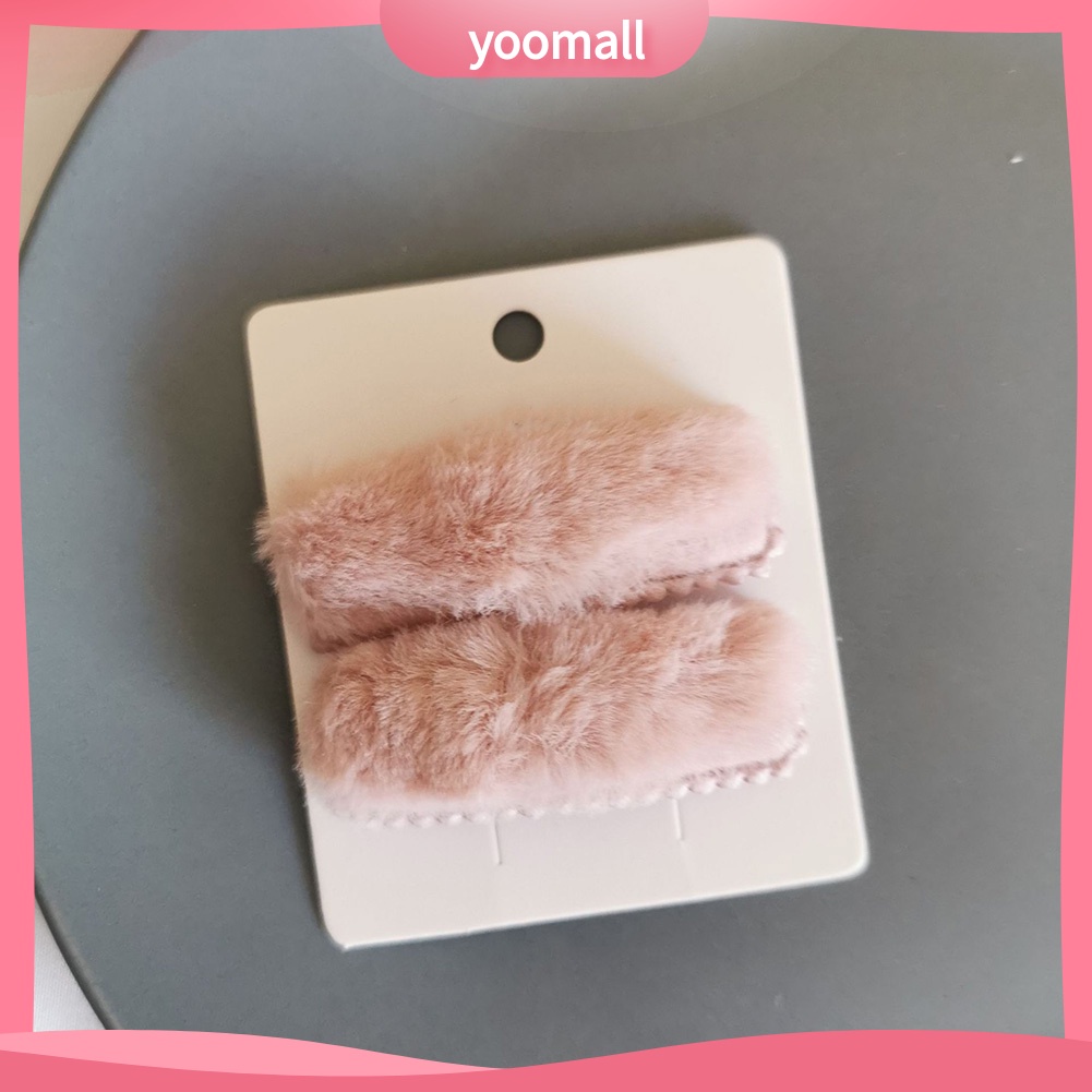 Set 2 Kẹp Tóc Hình Chữ Nhật Màu Sắc Kẹo Ngọt Dành Cho Nữ