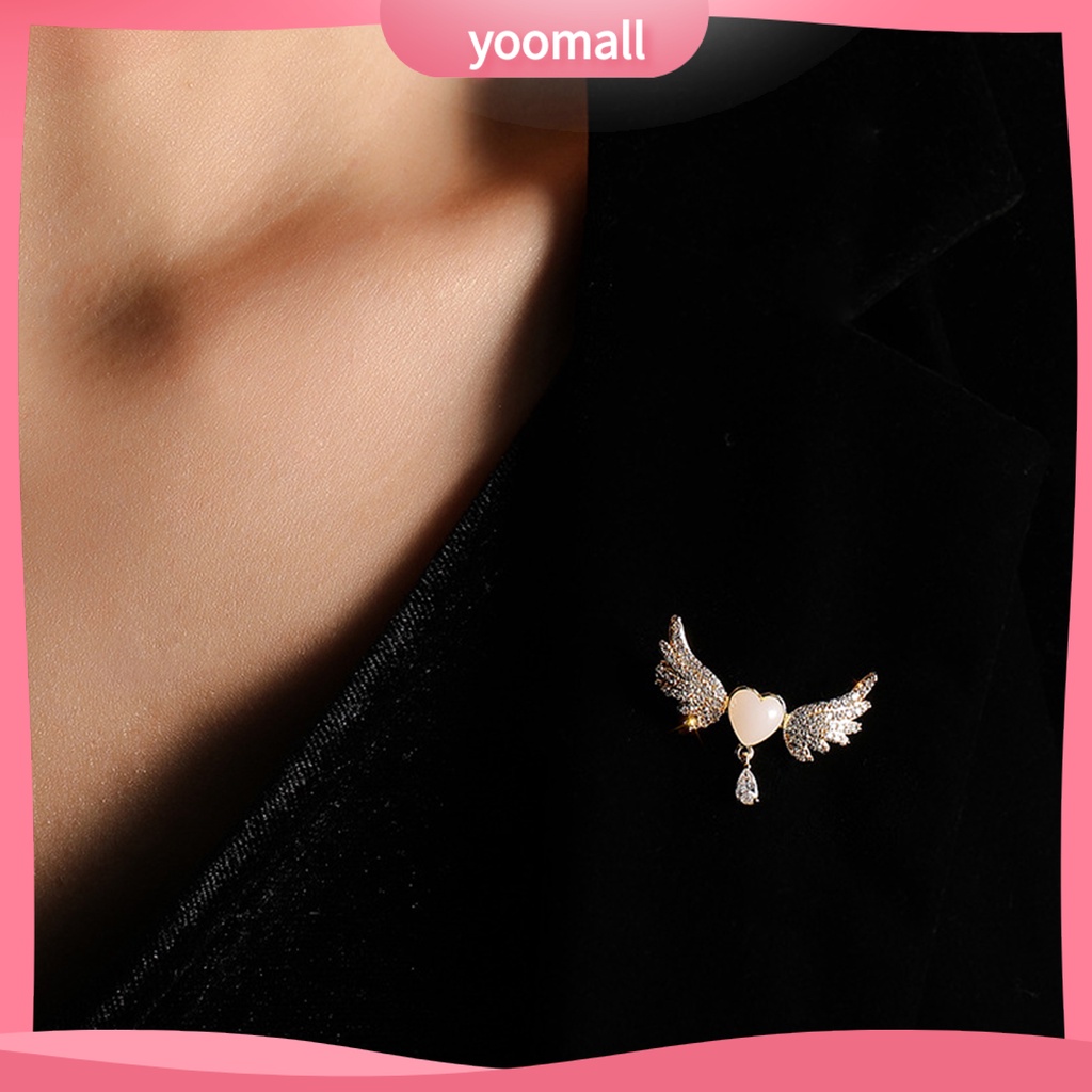 Ghim Cài Áo Hình Giọt Nước Đính Đá Lấp Lánh Thời Trang Cho Nữ