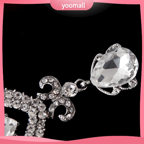 Ghim Cài Áo Hình Vương Miện Lớn Đính Đá Pha Lê Cho Cô Dâu