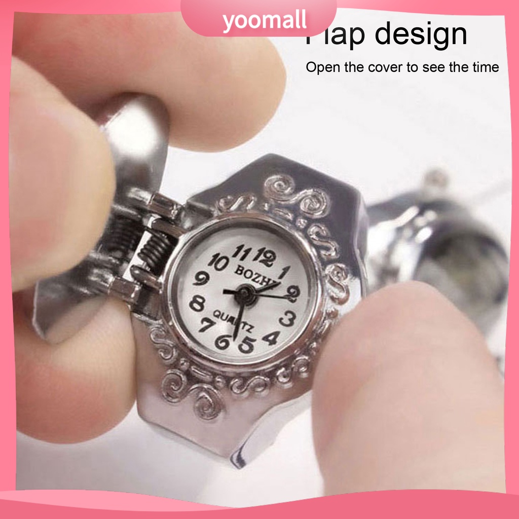 Nhẫn Đồng Hồ Đeo Tay Mặt Tròn Chạm Khắc Hình Thái Cực Quyền Phong Cách Cổ Điển Thời Trang Cho Nam Và Nữ