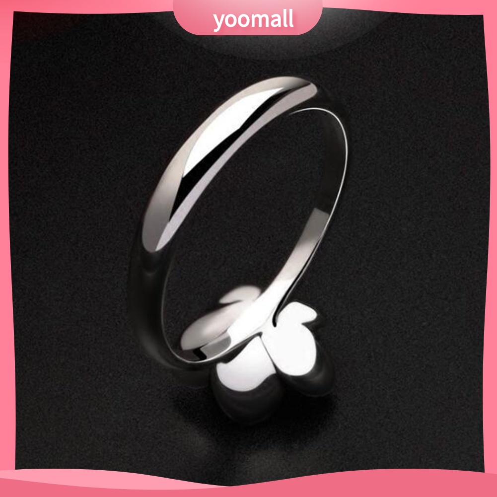 Nhẫn Mạ Bạc Hình Hoa Đính Đá Thời Trang Cho Nữ