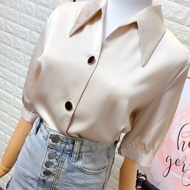 Áo Sơ Mi Nữ Dáng Rộng Phong Cách Hàn Quốc Thời Trang Mùa Hè