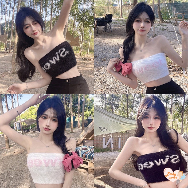Áo Ngực Hai Dây Mùa Hè Mỏng Vừa Vặn Và Đan Len Phong Cách Hàn Quốc Cho Nữ