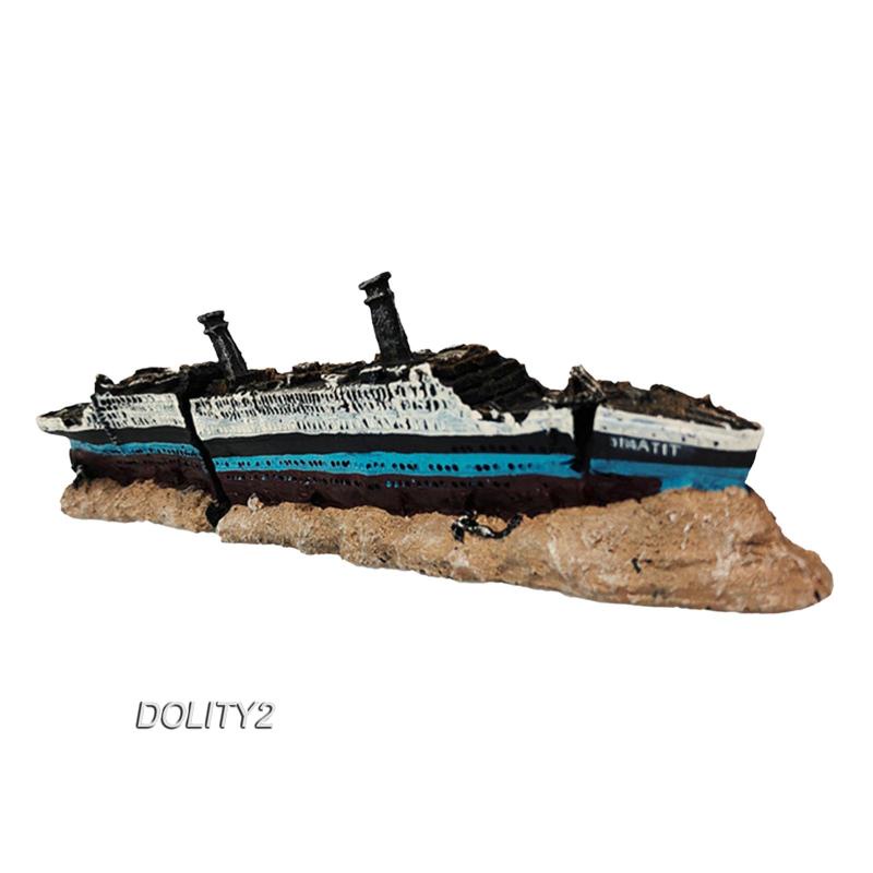 Shipwreck Theme Landscaping Hideouts Accessories Decorative Collection Fish Hiding Place Creative Polyresin Aquarium Decorations