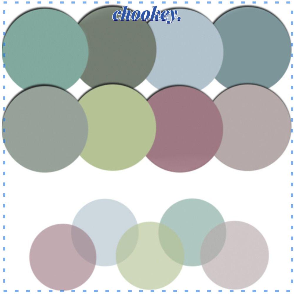 CHOOKEY Bộ 8 Miếng Dán Ghi Chú Hình Tròn Trong Suốt Tự Dính Tiện Dụng Cho Văn Phòng