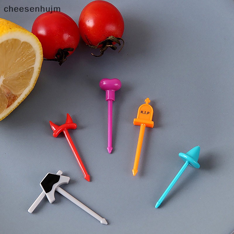 Bộ 5 Nĩa Ăn Trái Cây Họa Tiết Halloween Dễ Thương Bắt Mắt